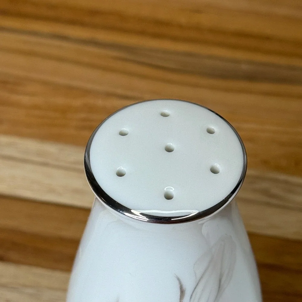Noritake‎ PLATINUM Melrose Salt & Pepper Shakers HARD TO FIND